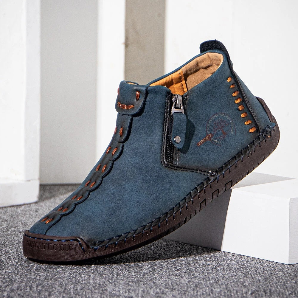Men Zipper Outdoor Hiking Shoes