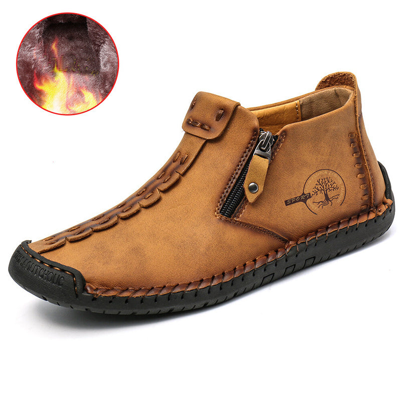Men Zipper Outdoor Hiking Shoes