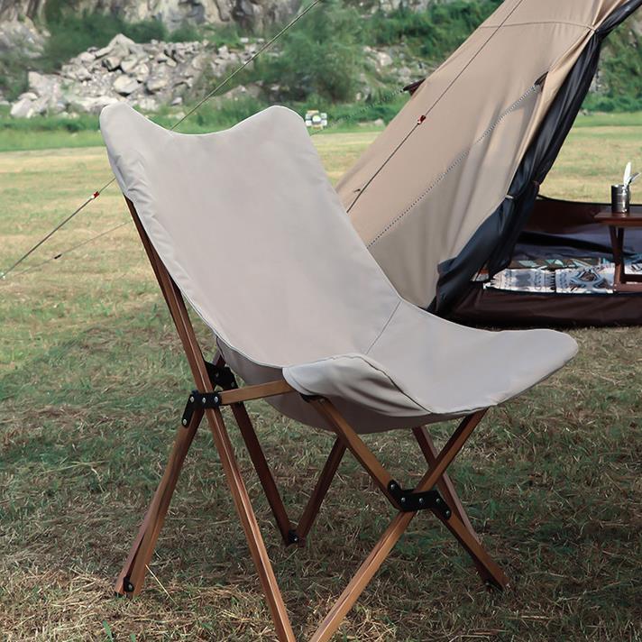 Folding Wooden Camping Chair