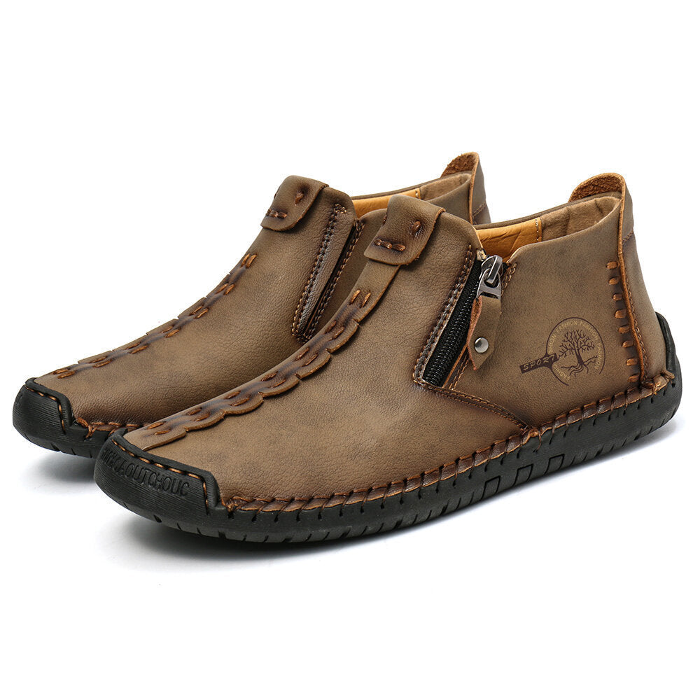 Men Zipper Outdoor Hiking Shoes