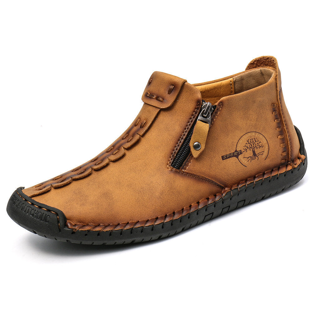 Men Zipper Outdoor Hiking Shoes