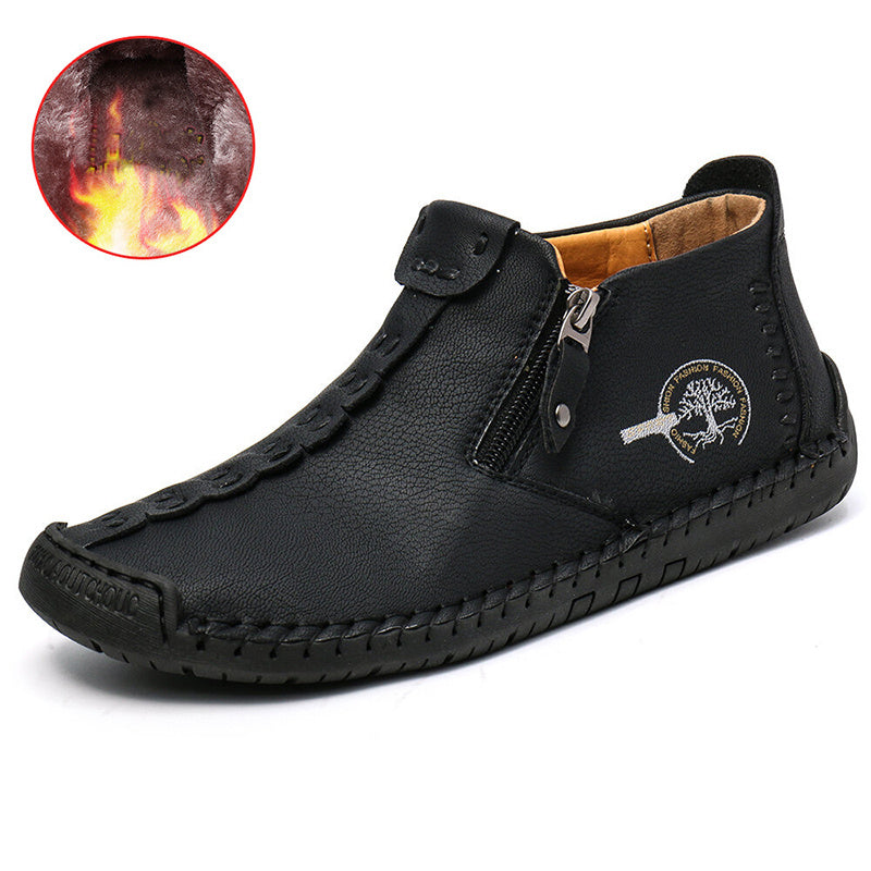 Men Zipper Outdoor Hiking Shoes