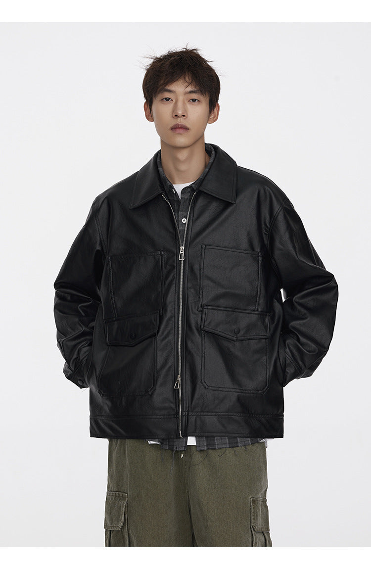 Autumn Hiking PU Leather Jacket