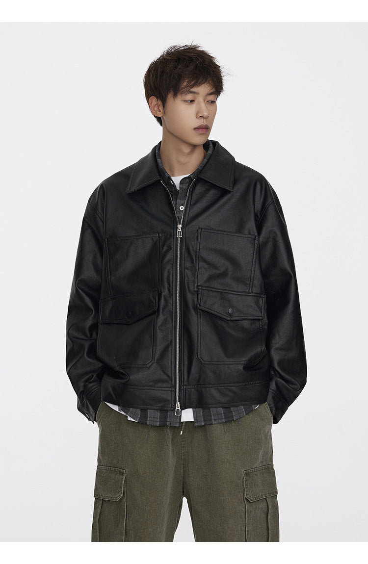 Autumn Hiking PU Leather Jacket