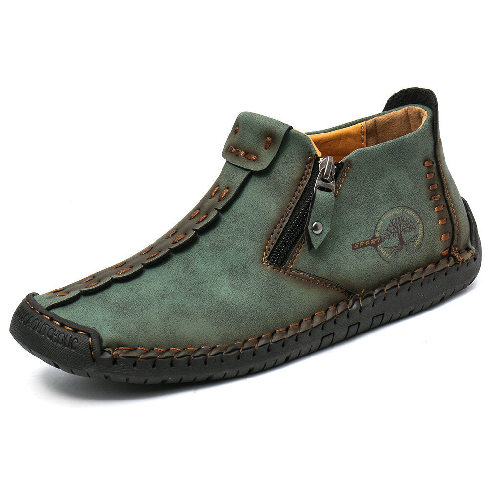 Men Zipper Outdoor Hiking Shoes