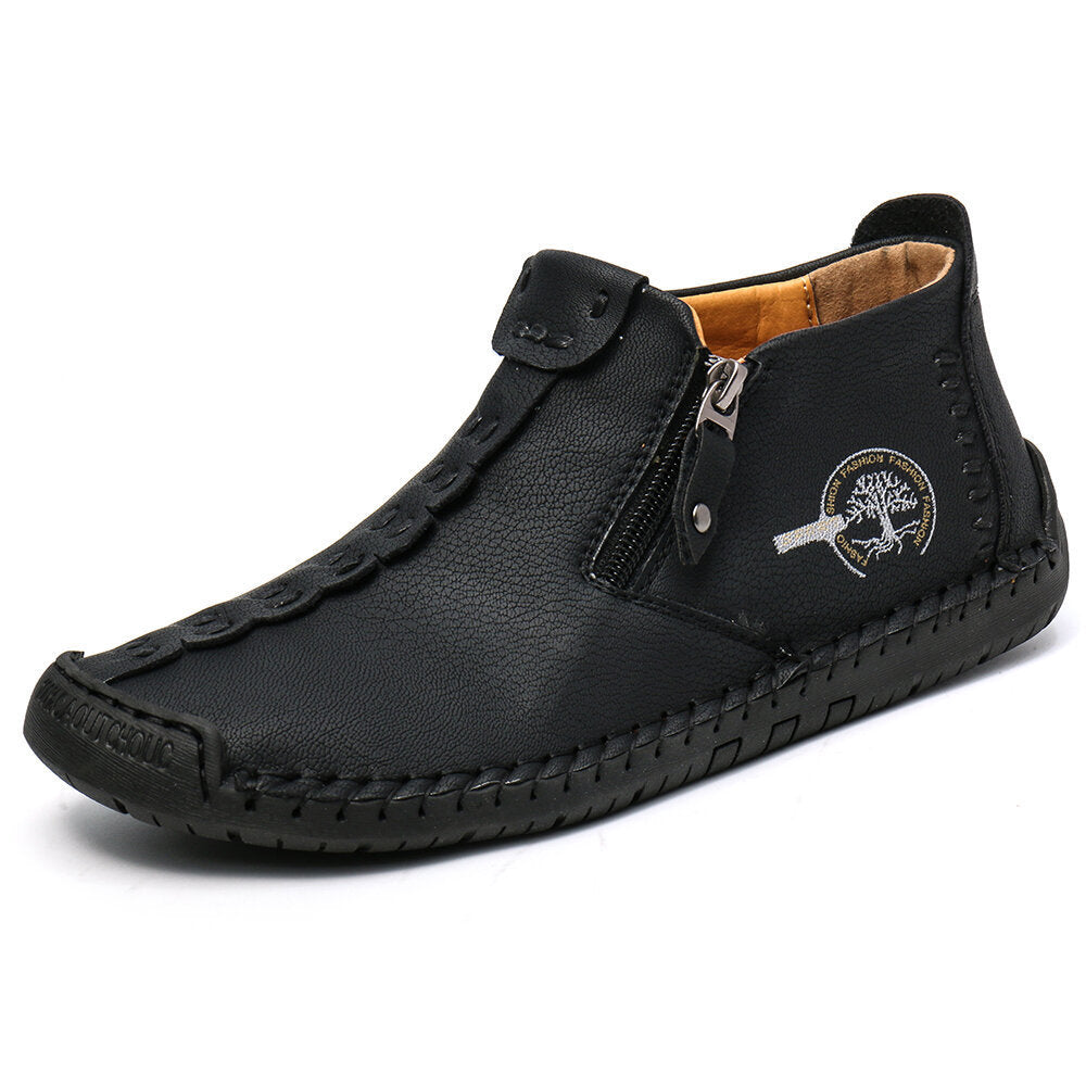 Men Zipper Outdoor Hiking Shoes