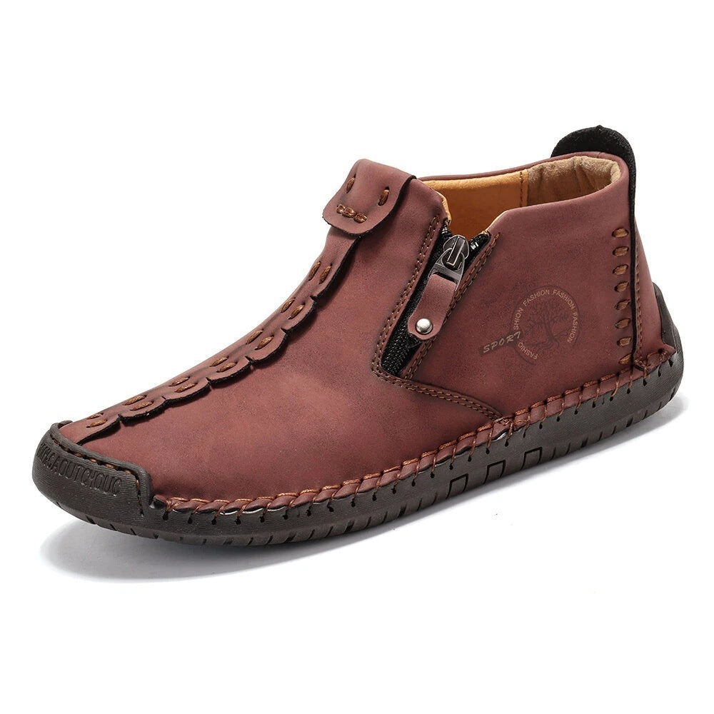 Men Zipper Outdoor Hiking Shoes