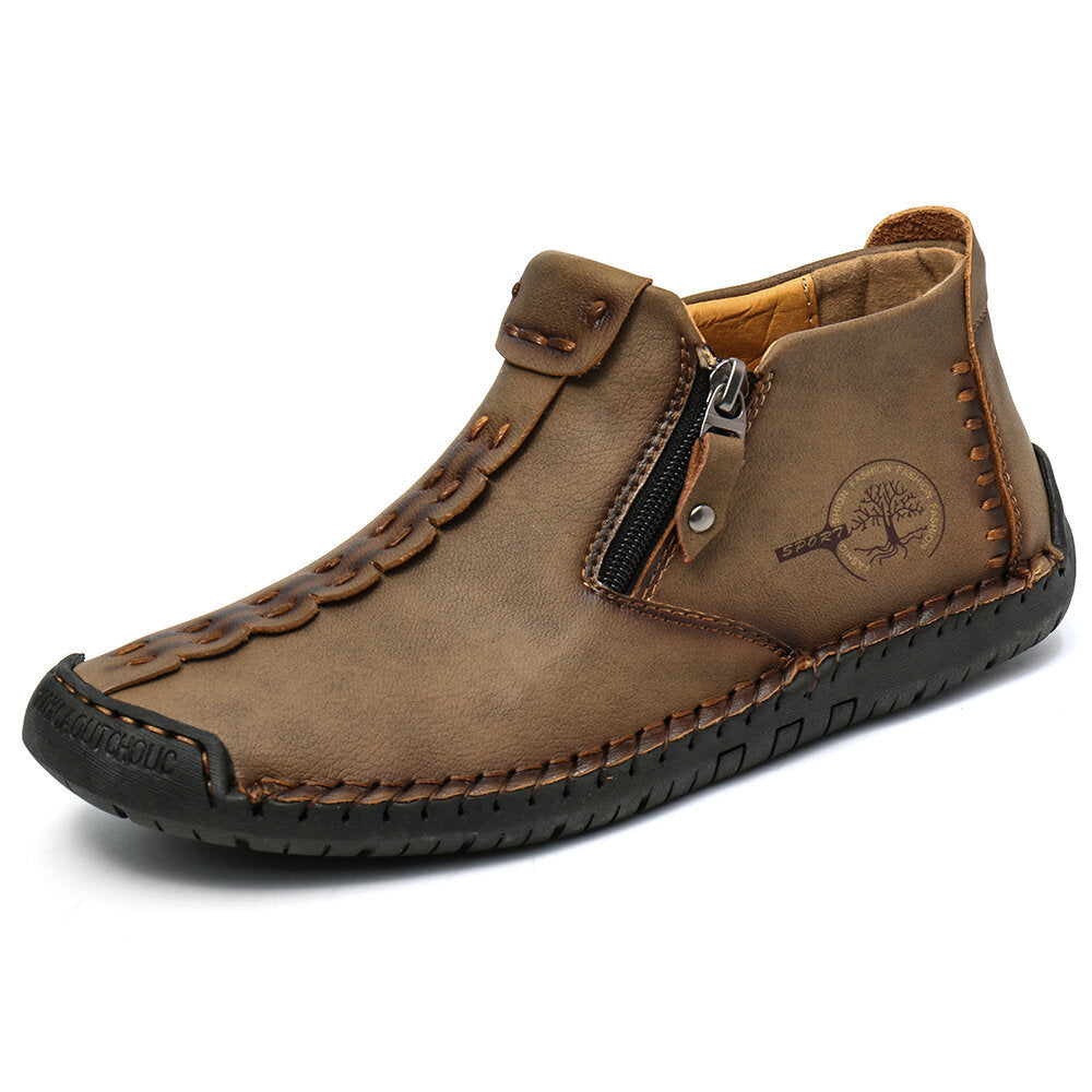 Men Zipper Outdoor Hiking Shoes