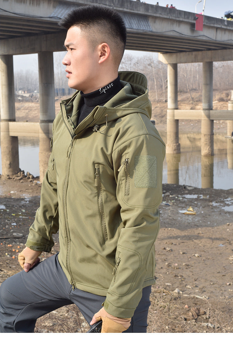Hooded Waterproof Wind Hiking Warm Jacket