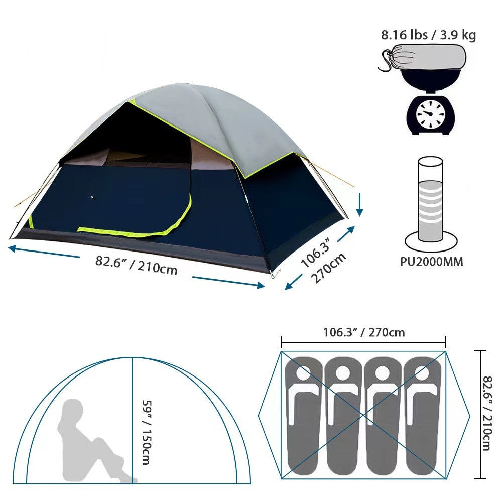 Black Coated Darkroom Tent For Camping