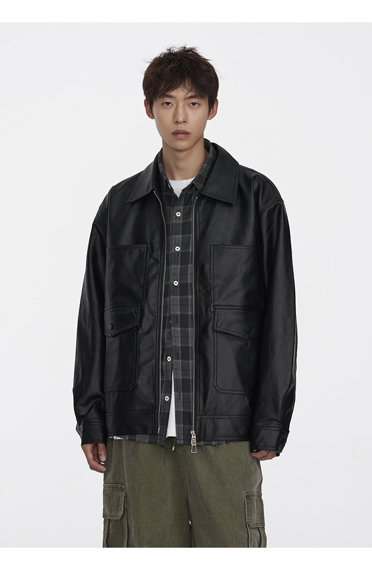 Autumn Hiking PU Leather Jacket